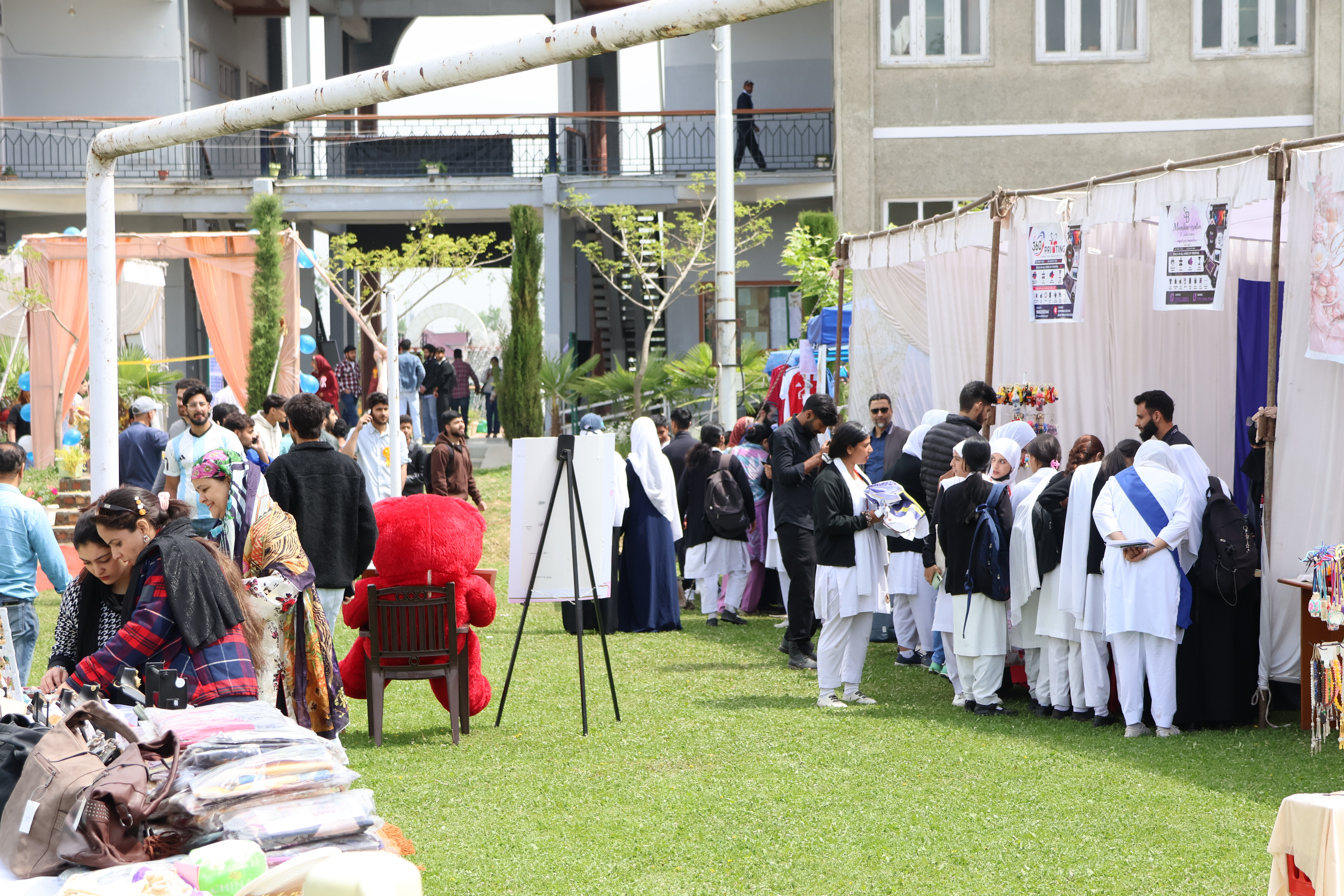 Entrepreneurs showcasing their enterprises through stalls at Yembarzal 2026.